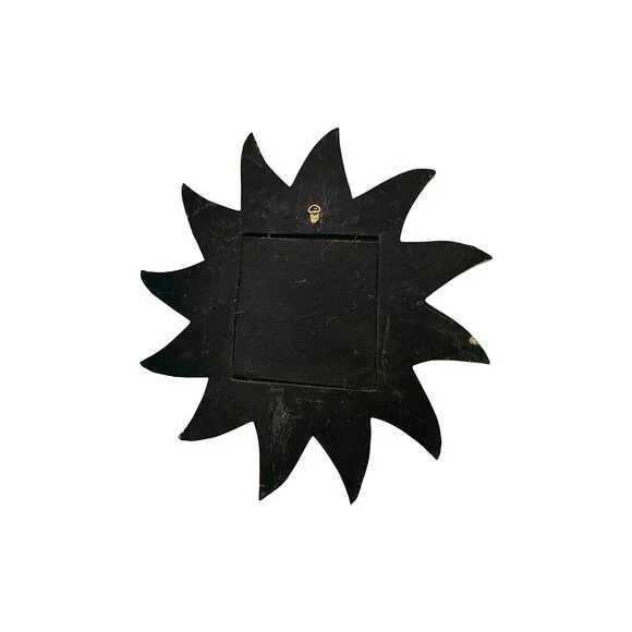 Mirror Sunburst Design Vintage Light Weight Wood MCM Decor - Picture 4 of 4